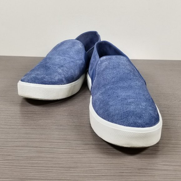 Vince Blair-12 Embossed Suede Slip-on Sneakers, Indigo, Womens Size 9 M / 39 - Picture 3 of 9